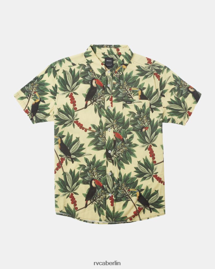 RVCA Pandämonium-Kurzarmshirt BF4L8X281 Kleidung Banane Männer