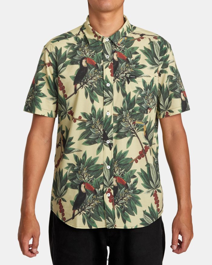 RVCA Pandämonium-Kurzarmshirt BF4L8X281 Kleidung Banane Männer