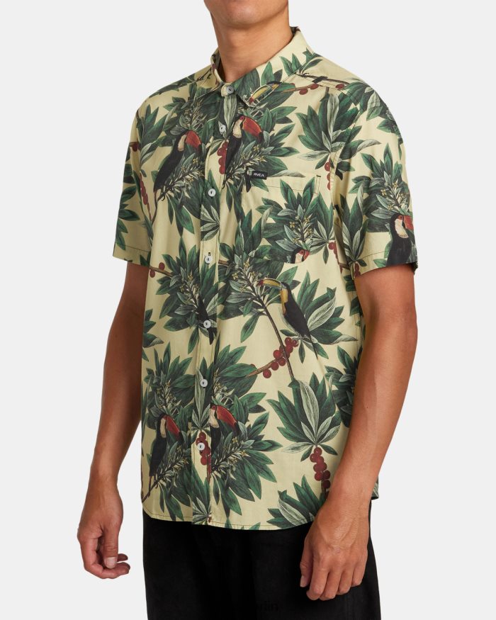 RVCA Pandämonium-Kurzarmshirt BF4L8X281 Kleidung Banane Männer