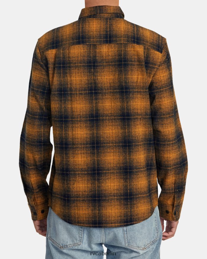 RVCA Tagesschicht-Flanell-Langarmhemd BF4L8X532 Kleidung Marine Männer