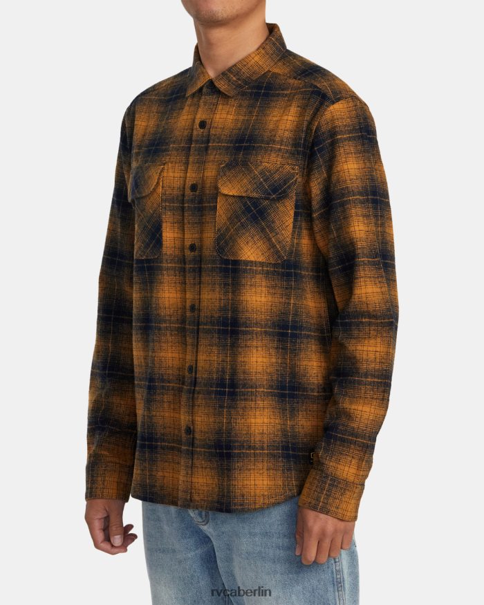 RVCA Tagesschicht-Flanell-Langarmhemd BF4L8X532 Kleidung Marine Männer