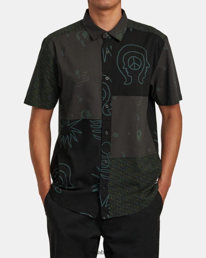 RVCA Zusammenstellung Kurzarmshirt BF4L8X990 Kleidung Schwarz Männer