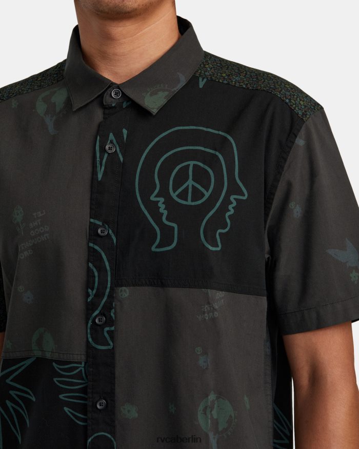 RVCA Zusammenstellung Kurzarmshirt BF4L8X990 Kleidung Schwarz Männer