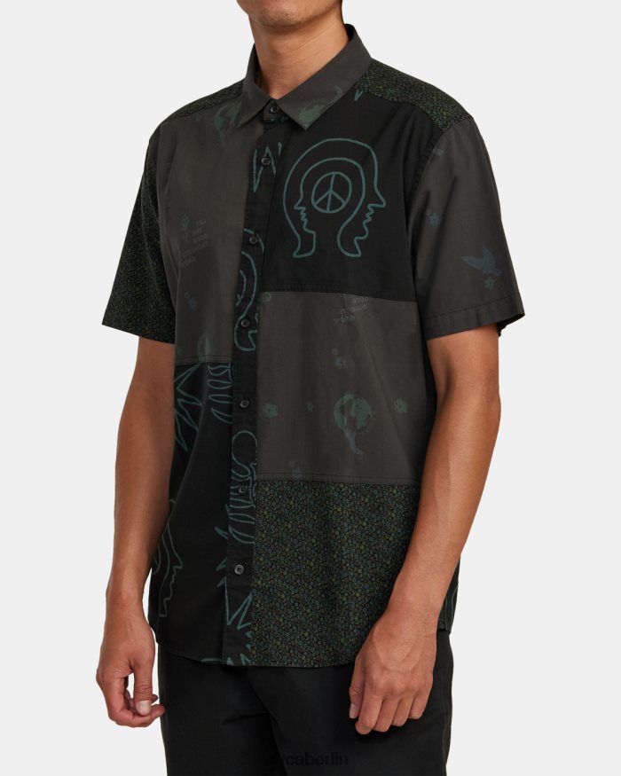 RVCA Zusammenstellung Kurzarmshirt BF4L8X990 Kleidung Schwarz Männer