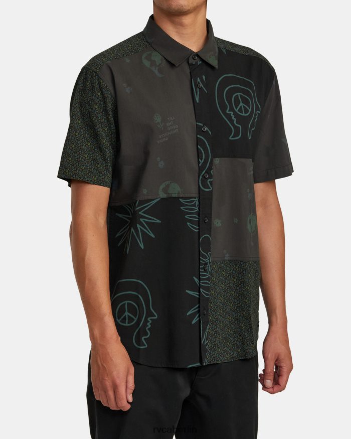RVCA Zusammenstellung Kurzarmshirt BF4L8X990 Kleidung Schwarz Männer