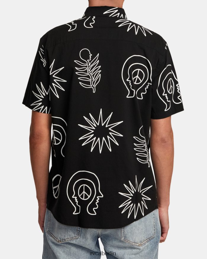 RVCA jederzeit Kurzarmshirt BF4L8X991 Kleidung Schwarz Männer