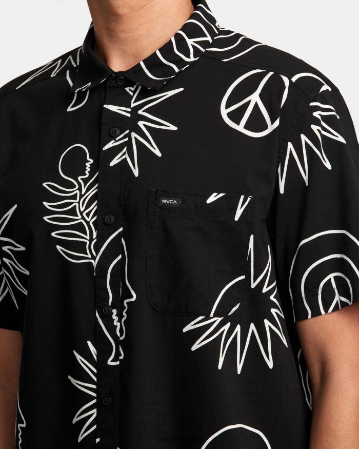RVCA jederzeit Kurzarmshirt BF4L8X991 Kleidung Schwarz Männer
