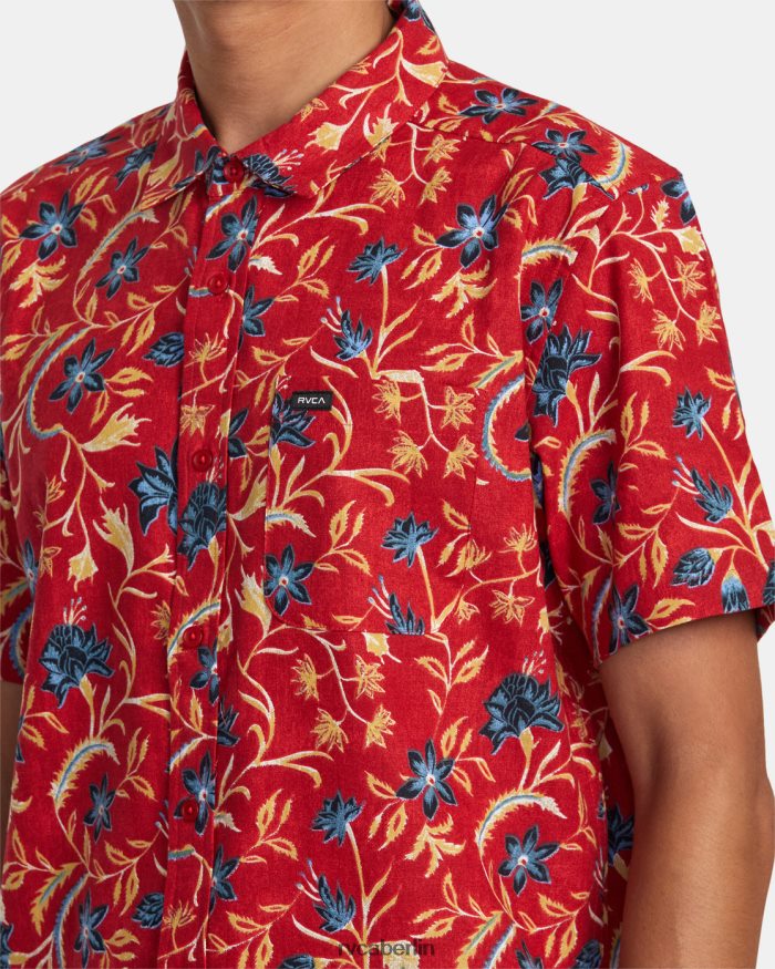 RVCA rvgazi Kurzarmhemd BF4L8X493 Kleidung Scarlett Männer