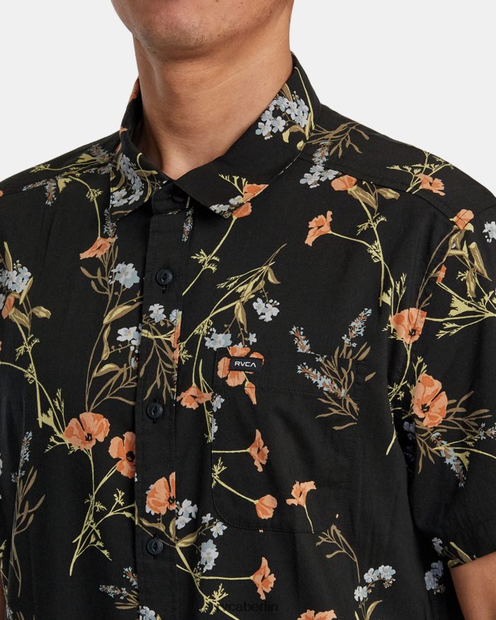 RVCA weiteres florales Kurzarmshirt BF4L8X144 Kleidung Mitternacht Männer