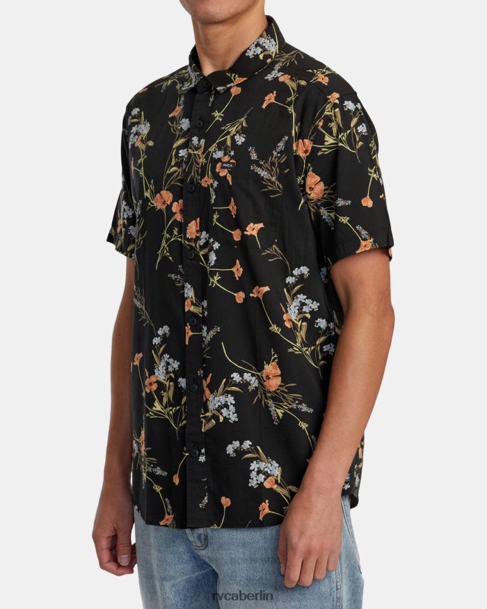 RVCA weiteres florales Kurzarmshirt BF4L8X144 Kleidung Mitternacht Männer