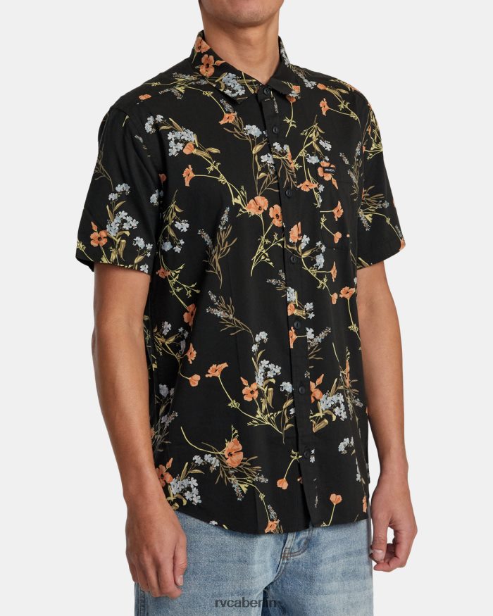 RVCA weiteres florales Kurzarmshirt BF4L8X144 Kleidung Mitternacht Männer