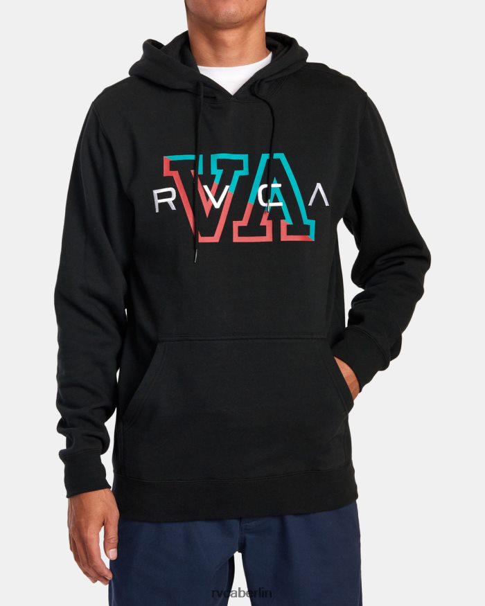 RVCA Hampton-Pullover-Kapuzenpullover BF4L8X879 Kleidung Schwarz Männer