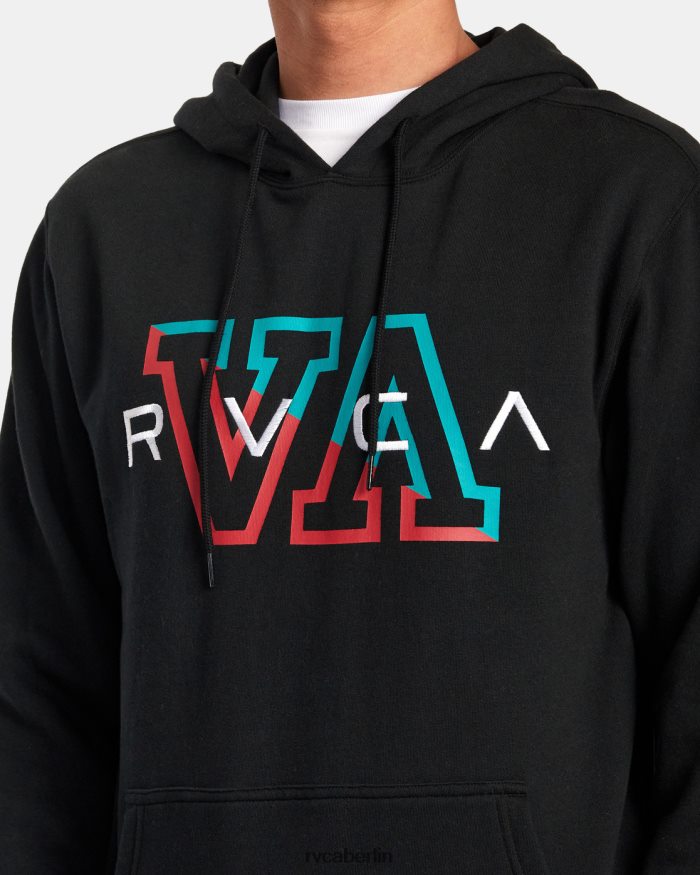 RVCA Hampton-Pullover-Kapuzenpullover BF4L8X879 Kleidung Schwarz Männer