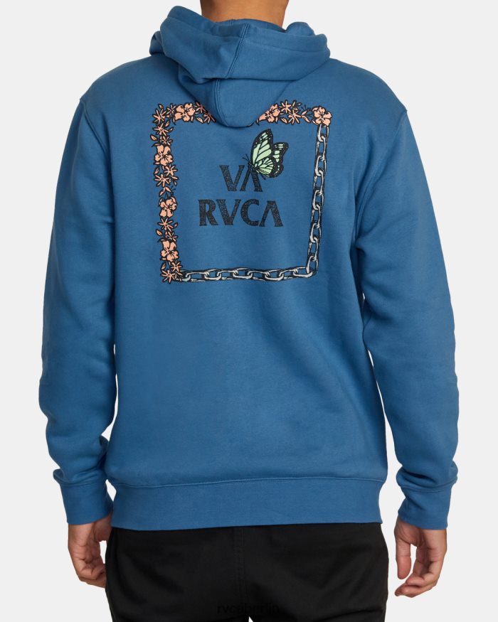 RVCA Kapuzenpullover der Nahrungskette BF4L8X549 Kleidung kühles Blau Männer