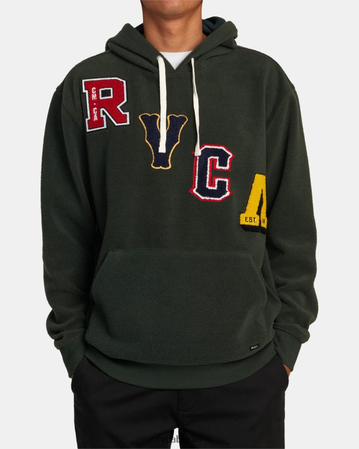 RVCA Letterman-Kapuzenpullover BF4L8X480 Kleidung jägergrün Männer