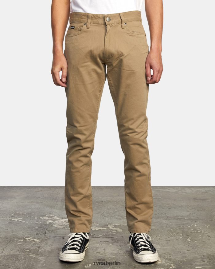 RVCA Slim-Fit-Hose aus Daggers-Twill BF4L8X416 Kleidung Holz Männer