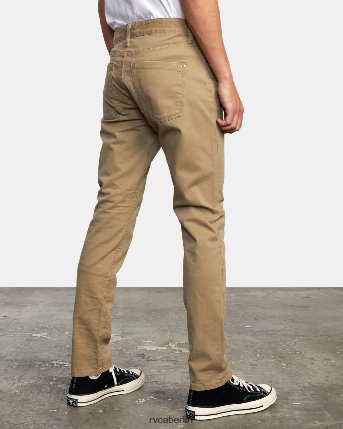 RVCA Slim-Fit-Hose aus Daggers-Twill BF4L8X416 Kleidung Holz Männer