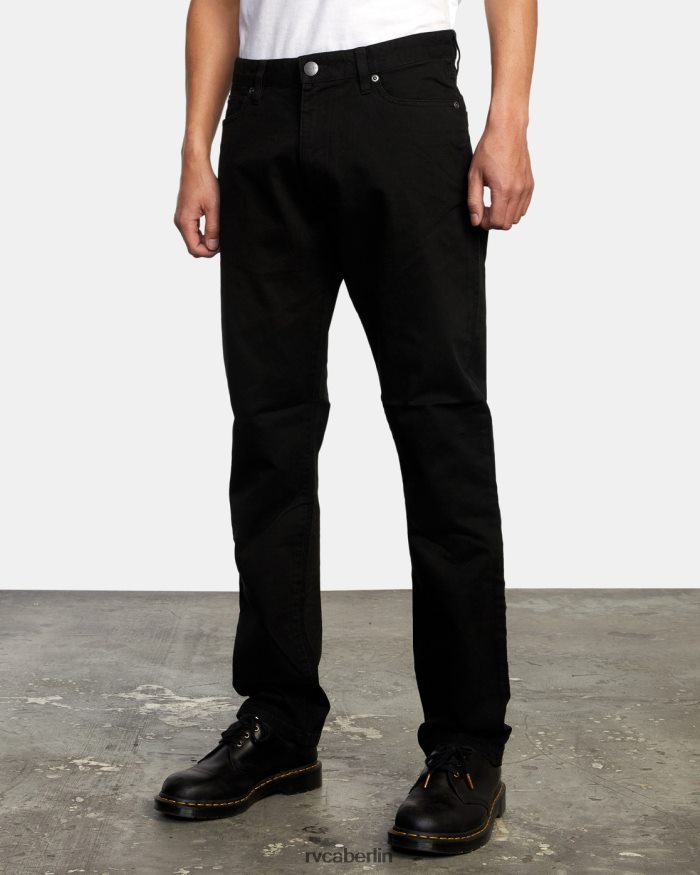 RVCA Slim-Fit-Hose aus Daggers-Twill BF4L8X726 Kleidung Schwarz Männer