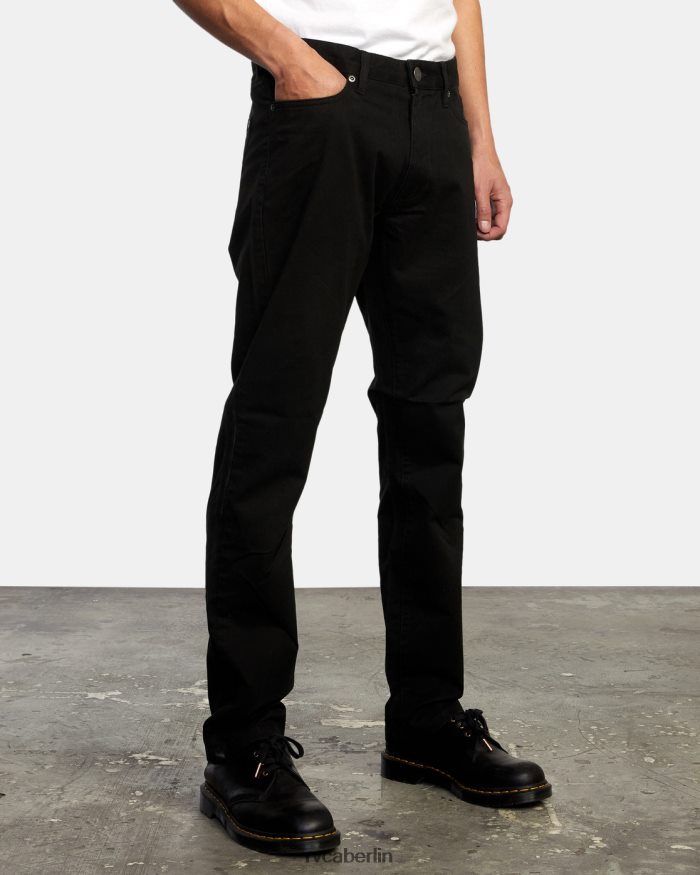 RVCA Slim-Fit-Hose aus Daggers-Twill BF4L8X726 Kleidung Schwarz Männer
