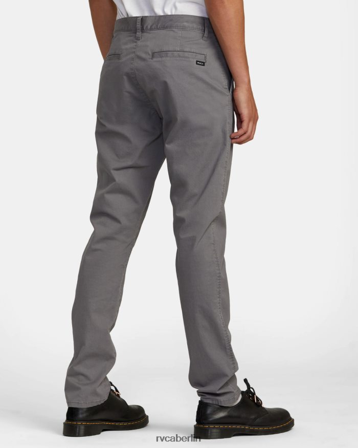 RVCA Slim-Fit-Hose aus Daggers-Twill BF4L8X765 Kleidung Rauch Männer