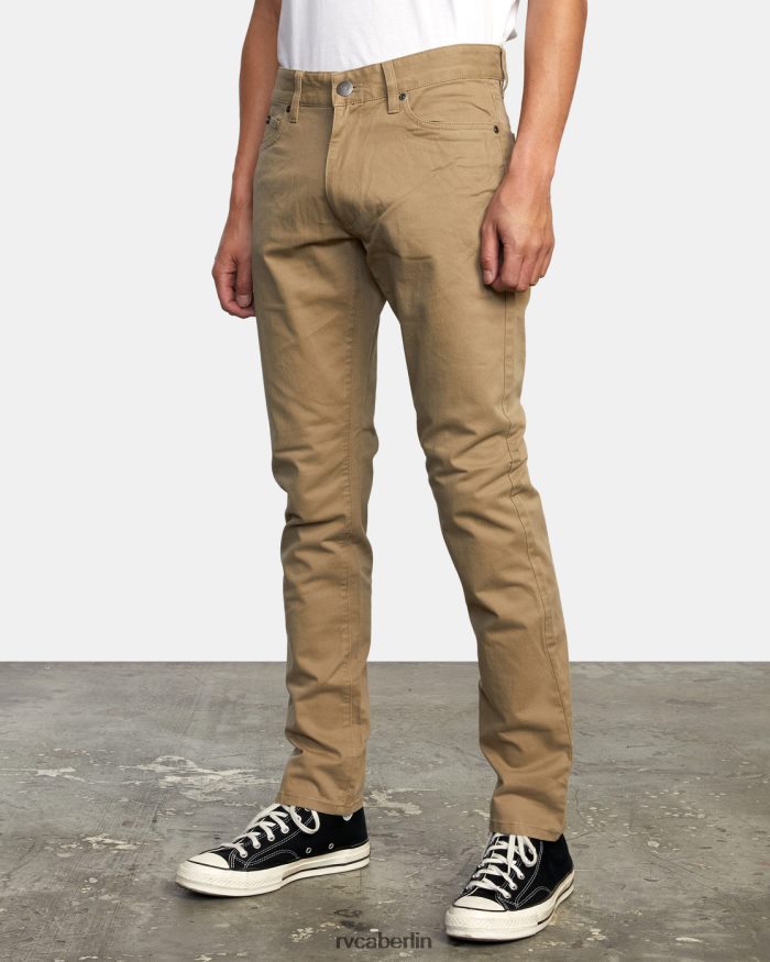 RVCA Slim-Fit-Hose aus Daggers-Twill BF4L8X836 Kleidung Holz Männer