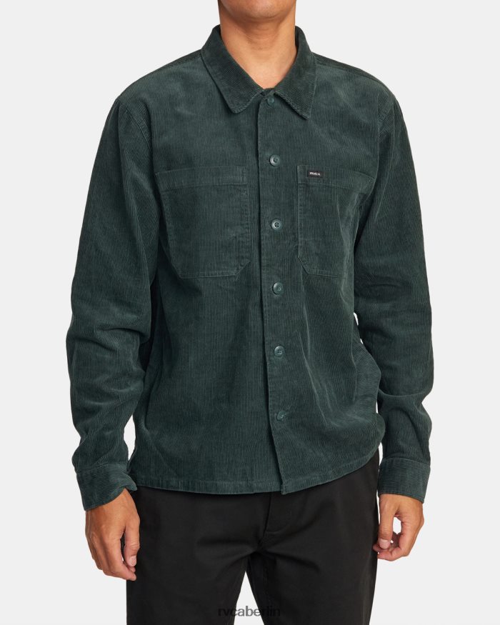 RVCA Americana-Cord-Überhemd BF4L8X568 Kleidung jägergrün Männer