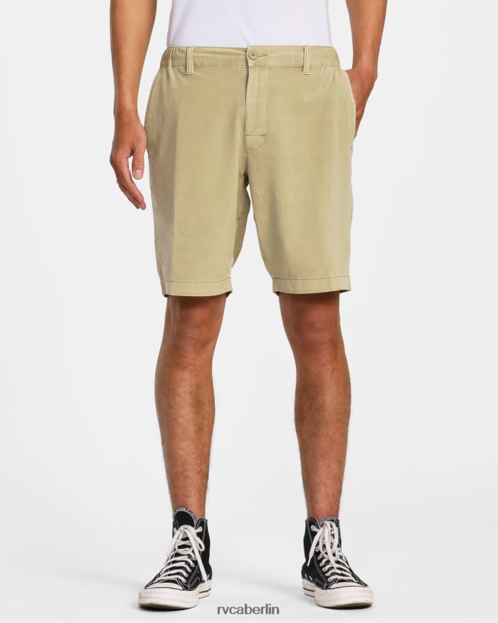 RVCA Allzeit gespülte Hybrid-19-Shorts mit Küstenspülung BF4L8X902 Kleidung khaki Männer