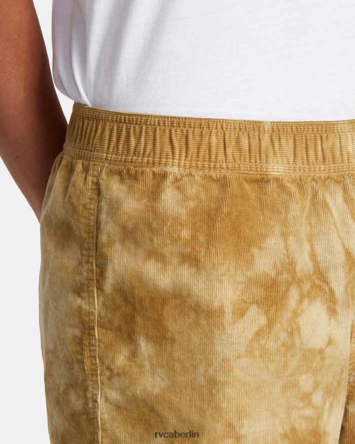 RVCA Civic gebleichte 18 elastische Shorts BF4L8X251 Kleidung Butterscotch Männer