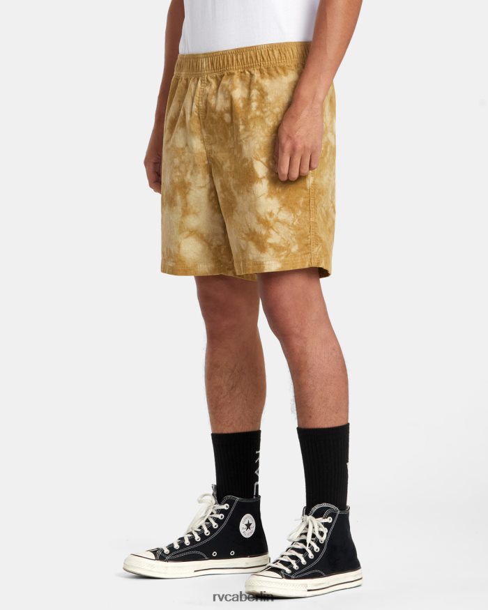 RVCA Civic gebleichte 18 elastische Shorts BF4L8X251 Kleidung Butterscotch Männer