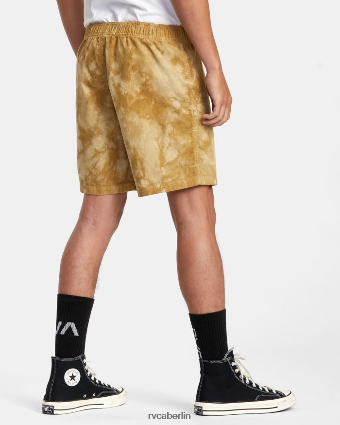 RVCA Civic gebleichte 18 elastische Shorts BF4L8X251 Kleidung Butterscotch Männer