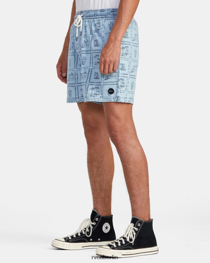 RVCA Escape Chambray elastische Shorts BF4L8X989 Kleidung gewaschener Denim Männer