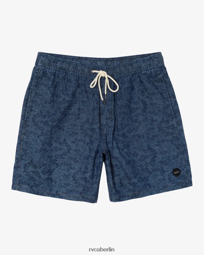RVCA Escape Dragon 17 elastische Shorts BF4L8X100 Kleidung Blau Männer
