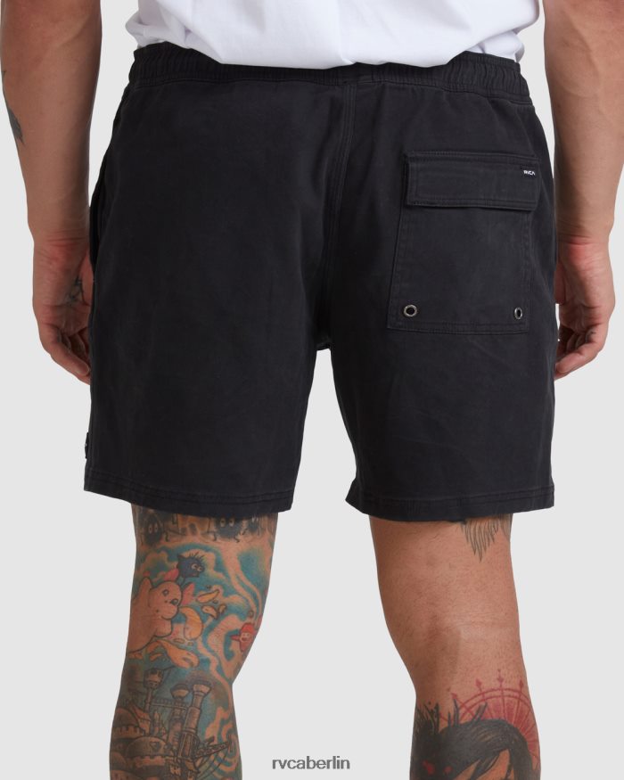 RVCA Escape Walkshorts mit elastischem Bund 17 BF4L8X691 Kleidung Schwarz Männer