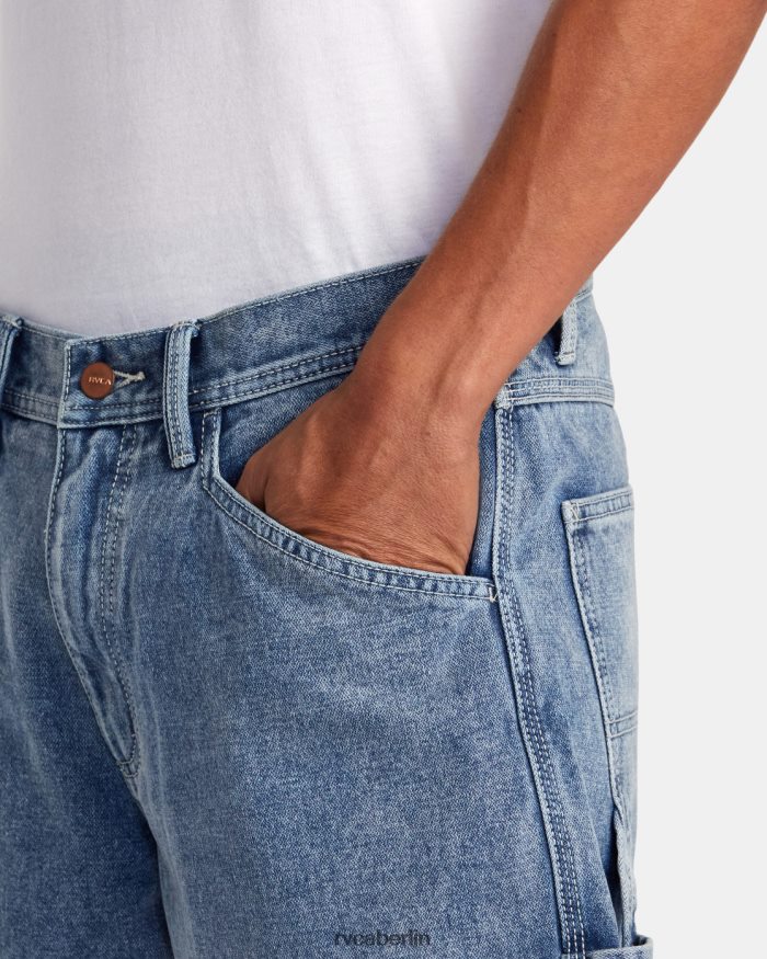 RVCA Kettenhemd-Jeansshorts BF4L8X925 Kleidung gebrochene blaue Waschung Männer