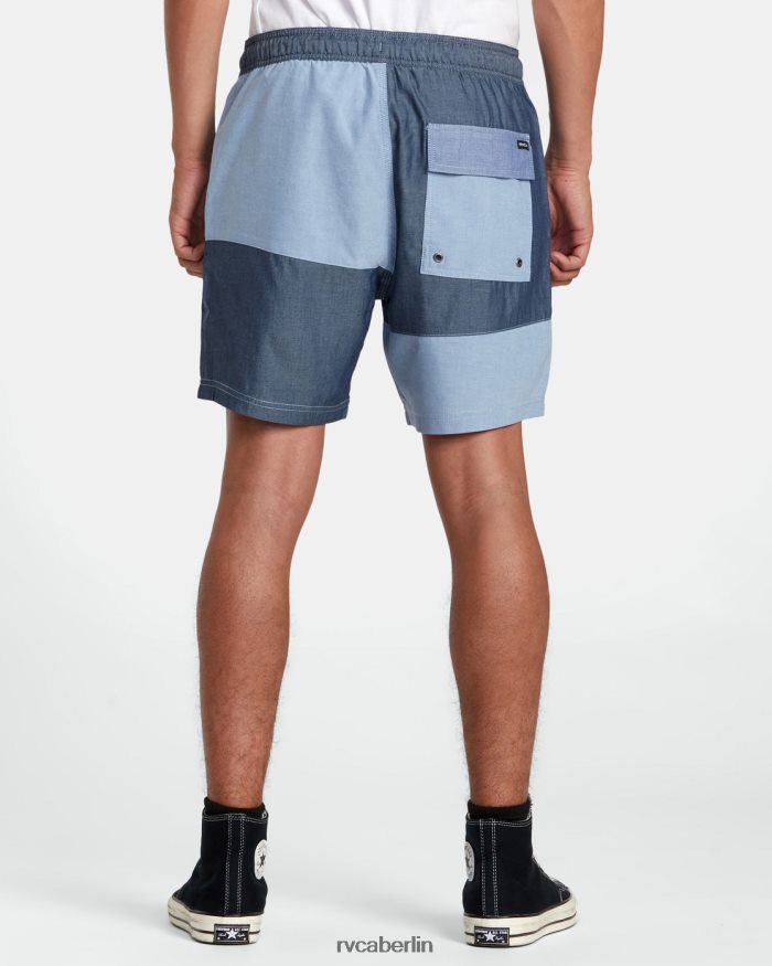 RVCA Patchwork elastische 17 elastische Shorts BF4L8X107 Kleidung Blau Männer