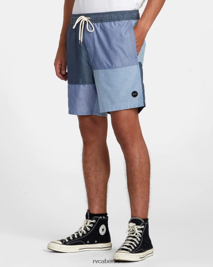 RVCA Patchwork elastische 17 elastische Shorts BF4L8X107 Kleidung Blau Männer