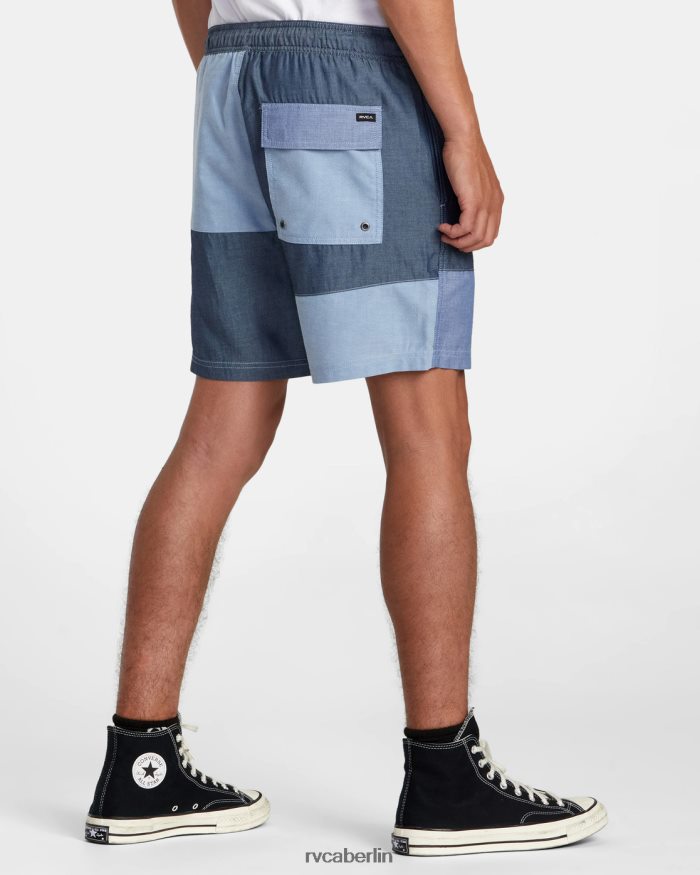RVCA Patchwork elastische 17 elastische Shorts BF4L8X107 Kleidung Blau Männer