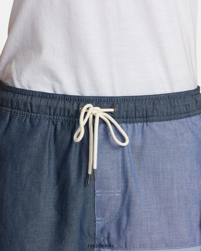 RVCA Patchwork elastische 17 elastische Shorts BF4L8X107 Kleidung Blau Männer