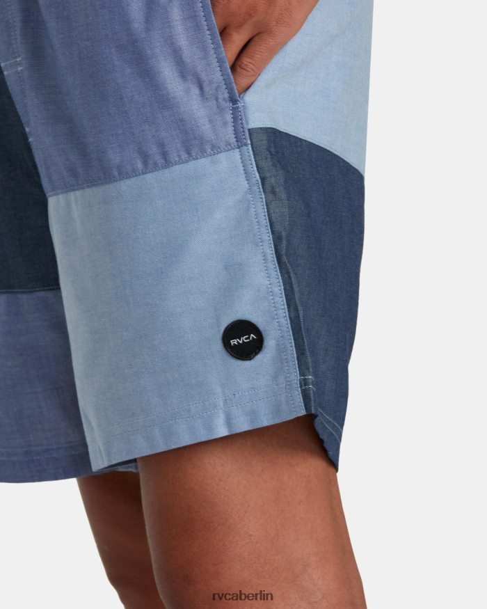 RVCA Patchwork elastische 17 elastische Shorts BF4L8X107 Kleidung Blau Männer