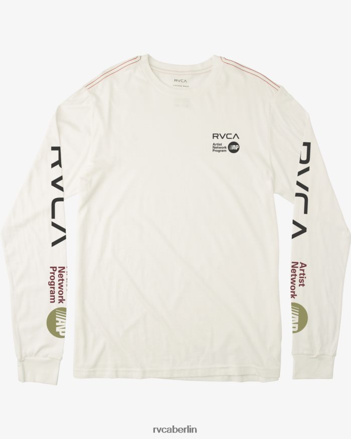 RVCA ANP-Langarm-T-Shirt BF4L8X196 Kleidung Altweiß Männer