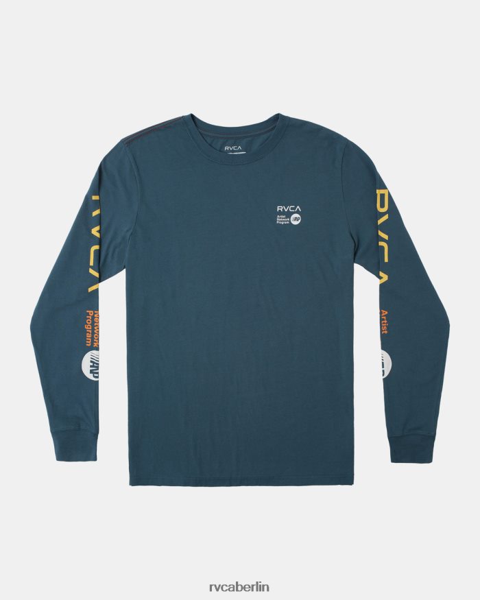 RVCA ANP-Langarm-T-Shirt BF4L8X213 Kleidung entenblau/gelb Männer