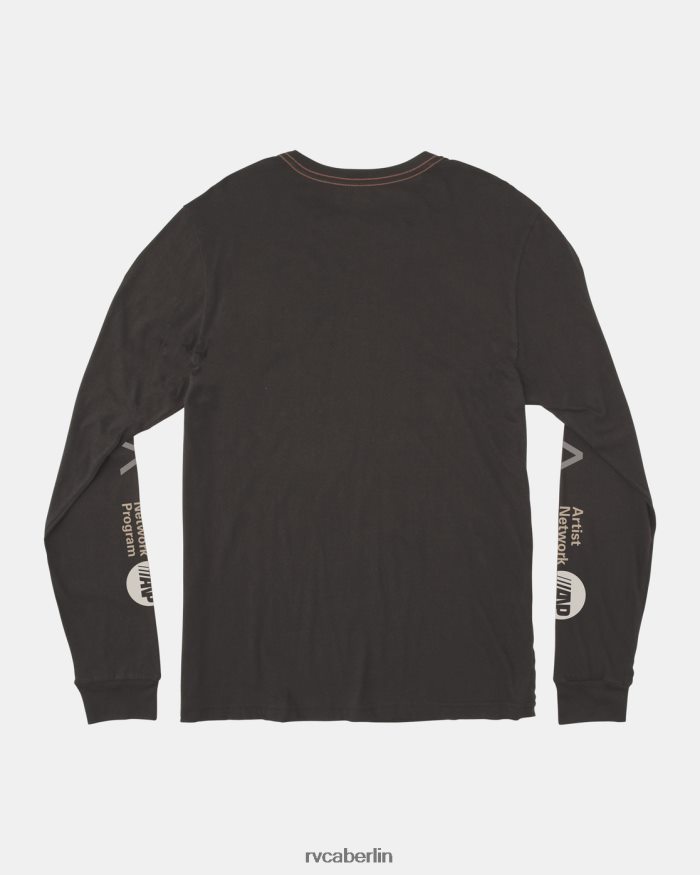 RVCA ANP-Langarm-T-Shirt BF4L8X428 Kleidung Pirat schwarz Männer