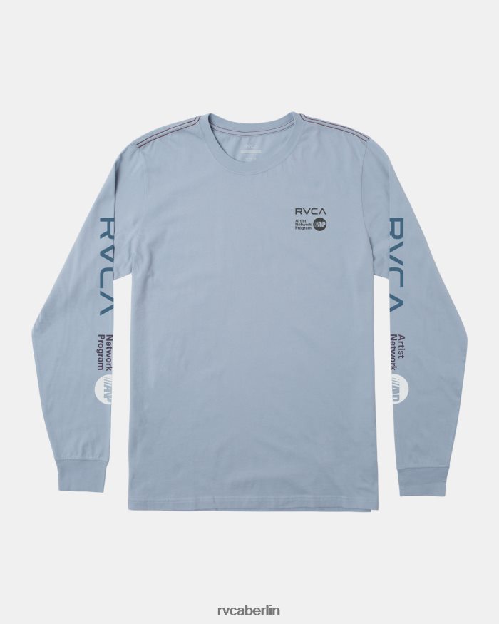 RVCA ANP-Langarm-T-Shirt BF4L8X434 Kleidung puderblau Männer