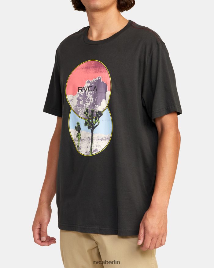 RVCA Badland-T-Shirt BF4L8X636 Kleidung Pirat schwarz Männer