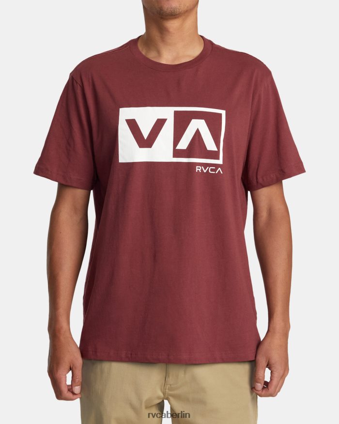 RVCA Balance-Box-Kurzarm-T-Shirt BF4L8X163 Kleidung Ochsenblutrot Männer