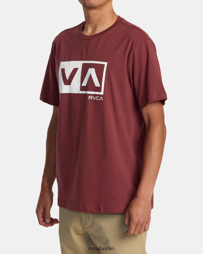 RVCA Balance-Box-Kurzarm-T-Shirt BF4L8X163 Kleidung Ochsenblutrot Männer