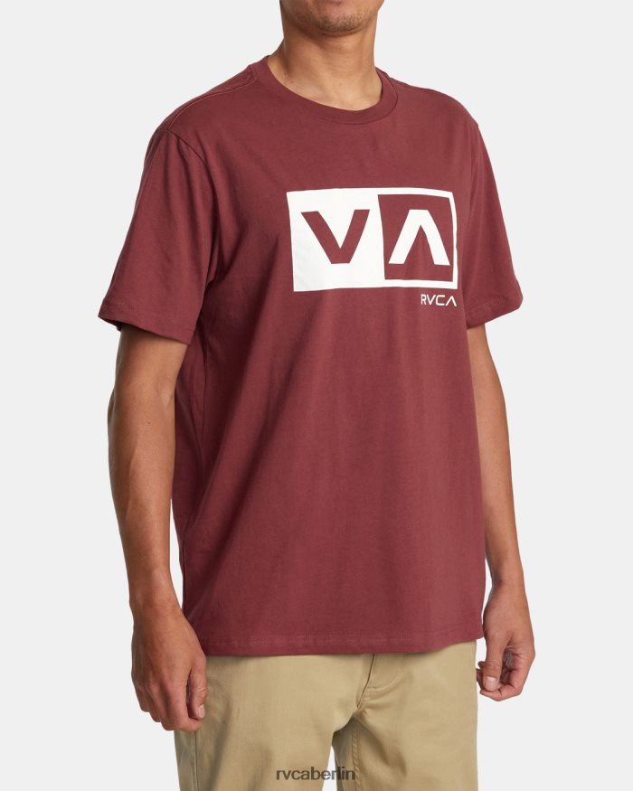 RVCA Balance-Box-Kurzarm-T-Shirt BF4L8X163 Kleidung Ochsenblutrot Männer