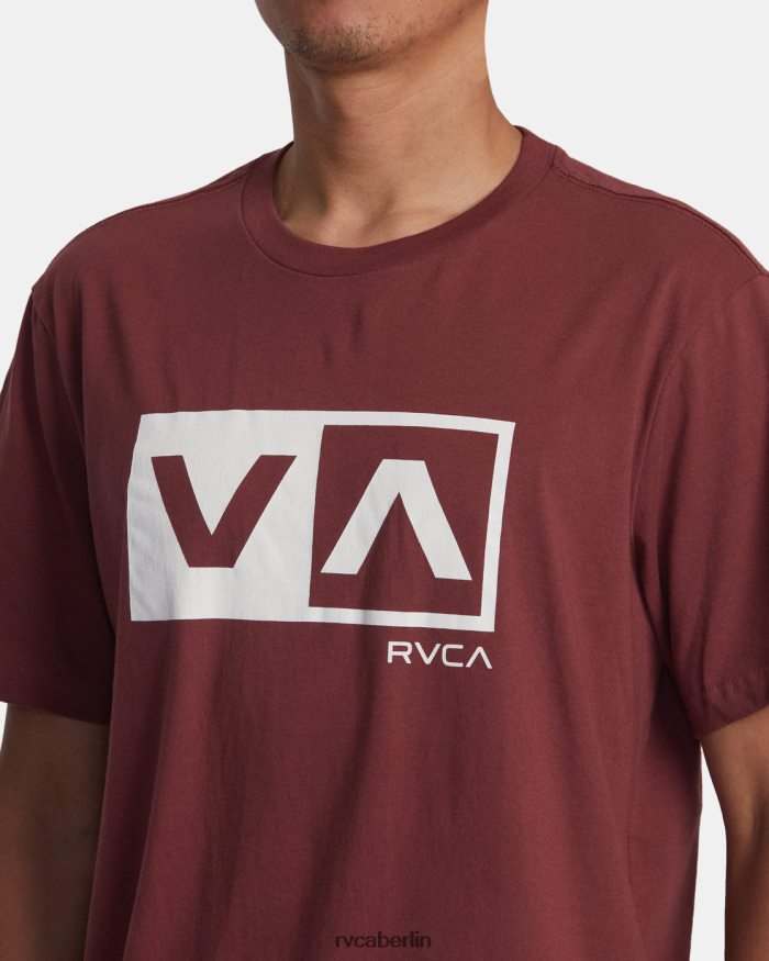 RVCA Balance-Box-Kurzarm-T-Shirt BF4L8X163 Kleidung Ochsenblutrot Männer