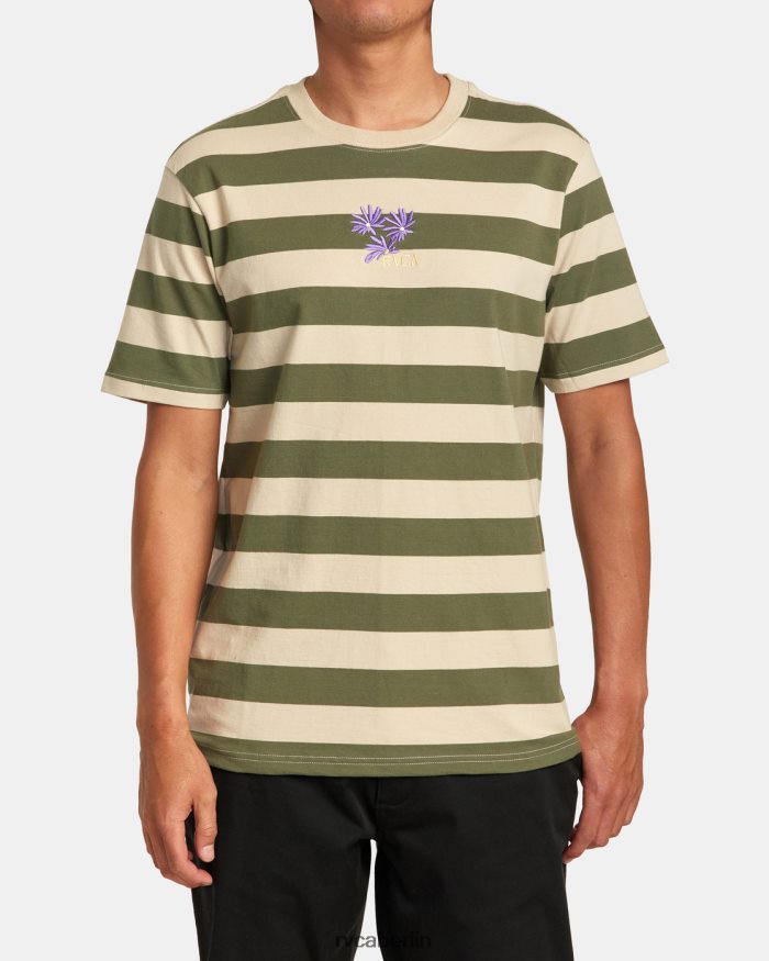 RVCA Corso-Streifen-T-Shirt BF4L8X252 Kleidung Aloe Männer