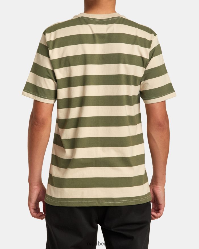 RVCA Corso-Streifen-T-Shirt BF4L8X252 Kleidung Aloe Männer